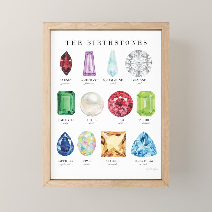 The Birthstones Mini Art Print Gallery Image 1
