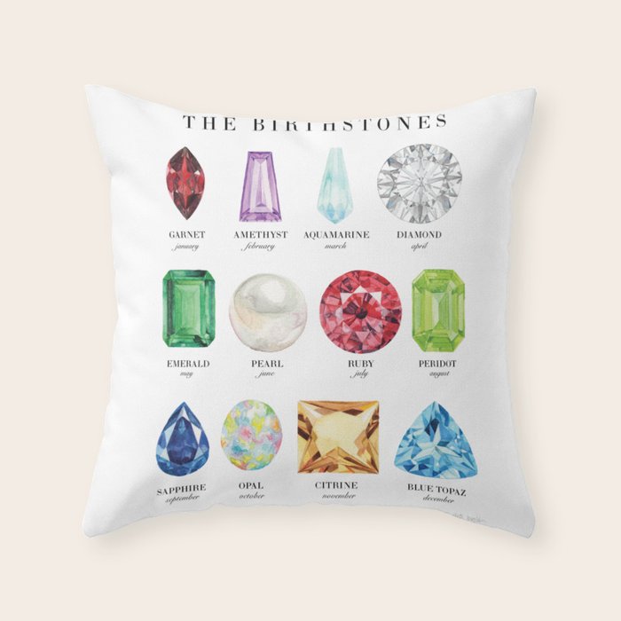 The Birthstones Throw Pillow Gallery Image 6