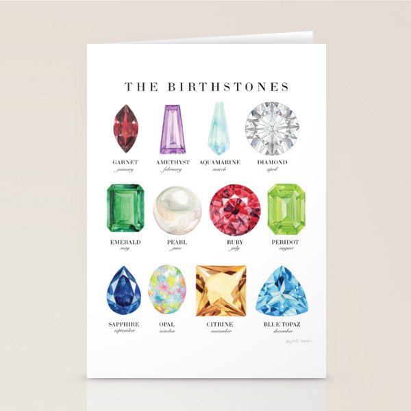 The Birthstones Stationery Card Gallery Image 2
