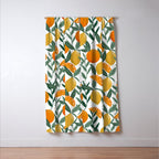 Citrus Fruit Pattern Lemons Oranges Botanical Design Window Curtain Gallery Image 3