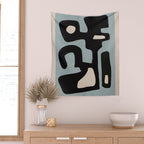Modern Abstract Minimal Shapes 114 Wall Tapestry Gallery Image 2