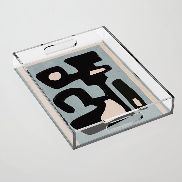 Modern Abstract Minimal Shapes 114 Acrylic Tray Gallery Image 1