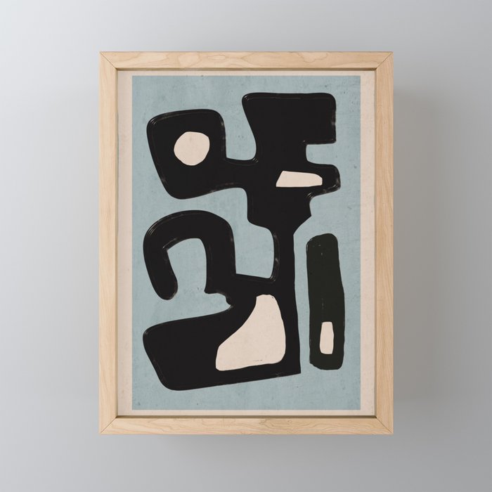 Modern Abstract Minimal Shapes 114 Mini Art Print Gallery Image 1