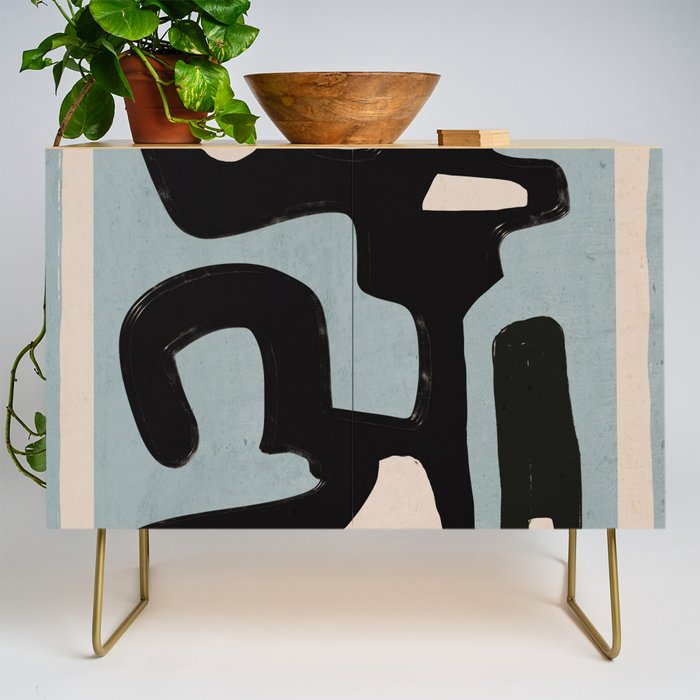Modern Abstract Minimal Shapes 114 Credenza Gallery Image 1
