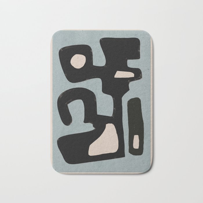 Modern Abstract Minimal Shapes 114 Bath Mat Gallery Image 1