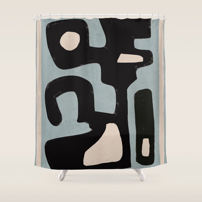 Modern Abstract Minimal Shapes 114 Shower Curtain Gallery Image 1
