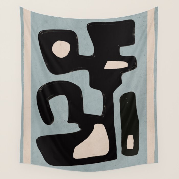 Modern Abstract Minimal Shapes 114 Wall Tapestry Gallery Image 1