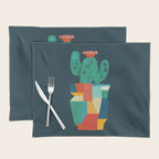 Blooming cactus in cracked pot Placemat Gallery Image 1