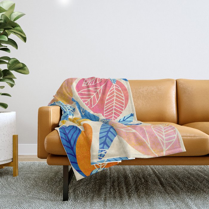 Pop Mangoes Tropical Fruit Series Throw Blanket Gallery Image 1