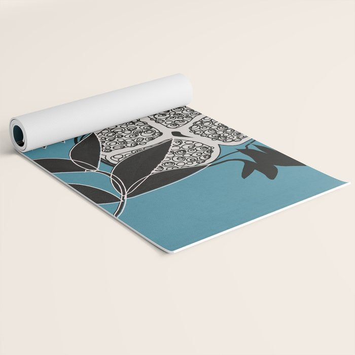 Line Art Pomegranates 4 Yoga Mat Gallery Image 2