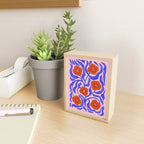 Bold Red Flowers And Blue Leaves Mini Art Print Gallery Image 2