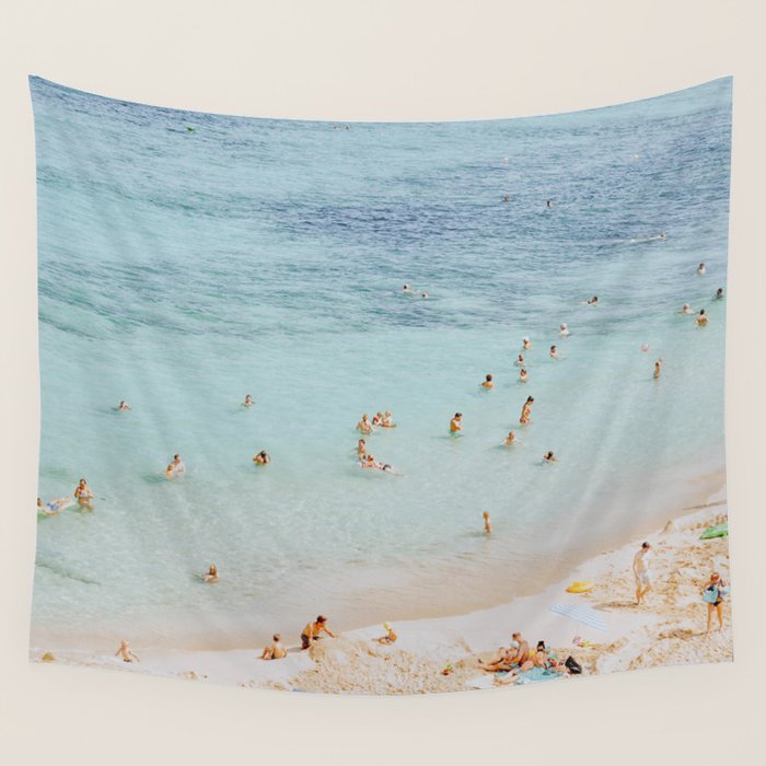 summer beach cxlii - spain Wall Tapestry Gallery Image 1