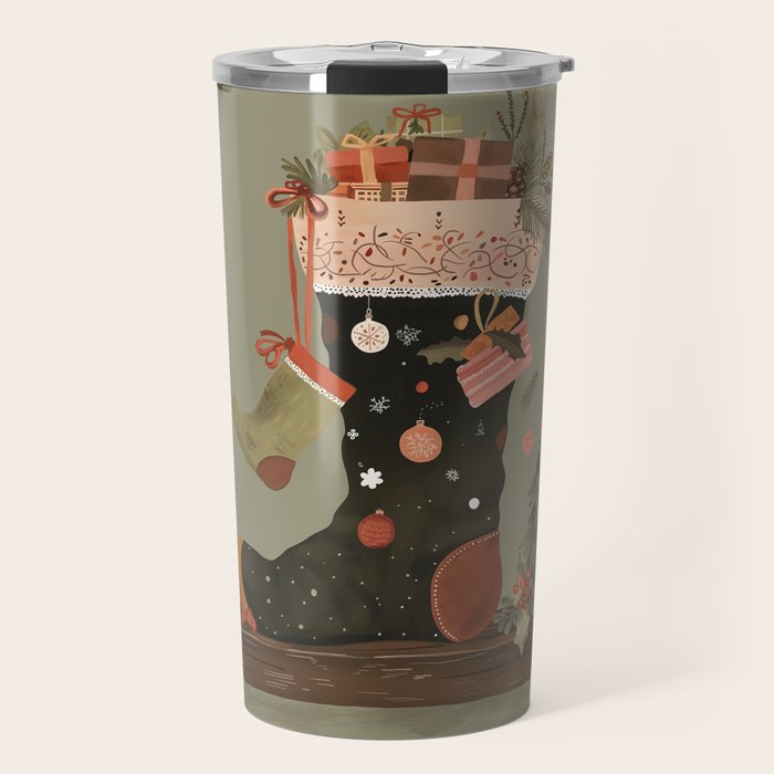Joyful Stockings II Travel Mug Gallery Image 1