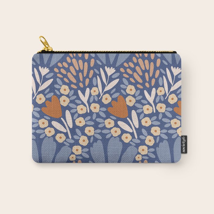 Winter Flower Field - Muted Colors Carry All Pouch Gallery Image 1