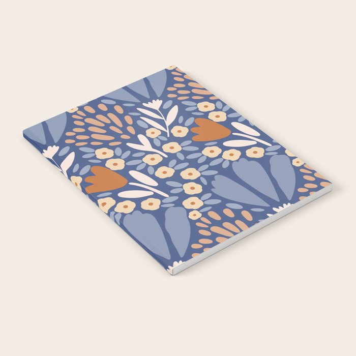 Winter Flower Field - Muted Colors Notebook Gallery Image 1