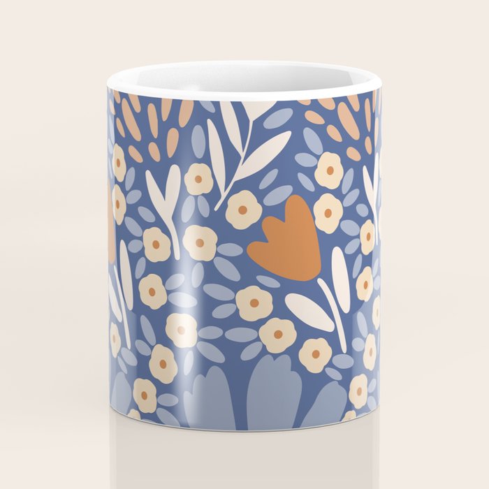 Winter Flower Field - Muted Colors Coffee Mug Gallery Image 4