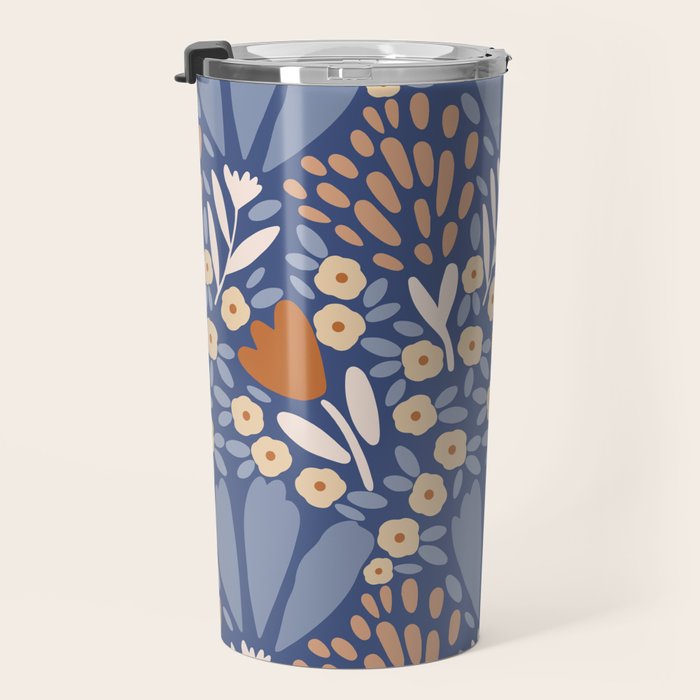 Winter Flower Field - Muted Colors Travel Mug Gallery Image 3