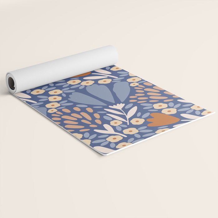 Winter Flower Field - Muted Colors Yoga Mat Gallery Image 2