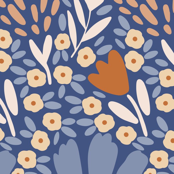 Winter Flower Field - Muted Colors Coffee Mug Gallery Image 2