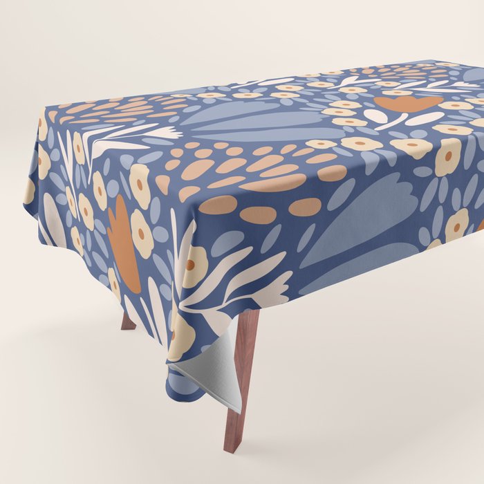 Winter Flower Field - Muted Colors Tablecloth Gallery Image 1