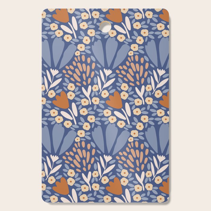 Winter Flower Field - Muted Colors Cutting Board Gallery Image 1