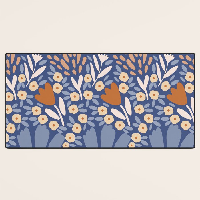 Winter Flower Field - Muted Colors Desk Mat Gallery Image 3