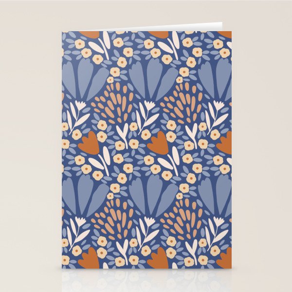 Winter Flower Field - Muted Colors Stationery Card Gallery Image 2