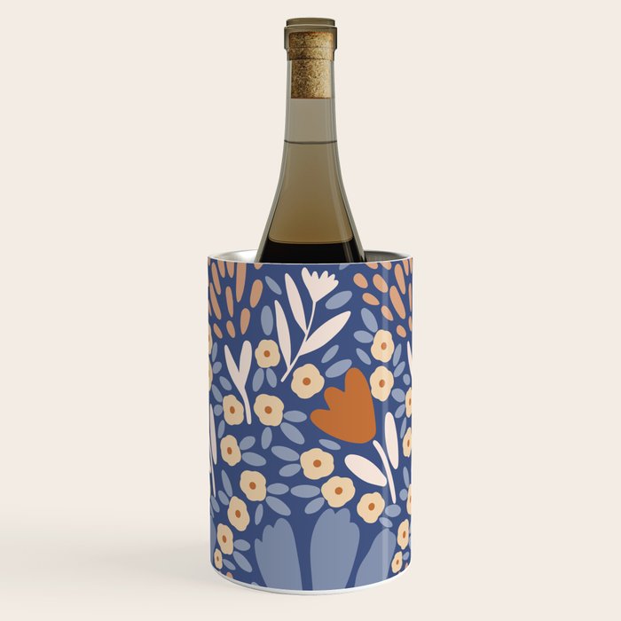 Winter Flower Field - Muted Colors Wine Chiller Gallery Image 1