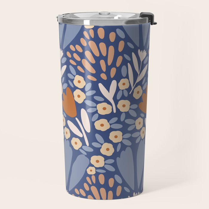 Winter Flower Field - Muted Colors Travel Mug Gallery Image 2