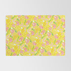 Coastal Oysters on the Beach in Lemon Yellow & Peach Rug Gallery Image 2