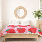 Big Strawberry Fruit with Cut-out Love words Duvet Cover Gallery Image 3