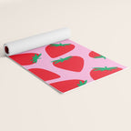 Big Strawberry Fruit with Cut-out Love words Yoga Mat Gallery Image 2