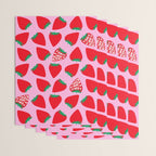 Big Strawberry Fruit with Cut-out Love words Wrapping Paper Gallery Image 3