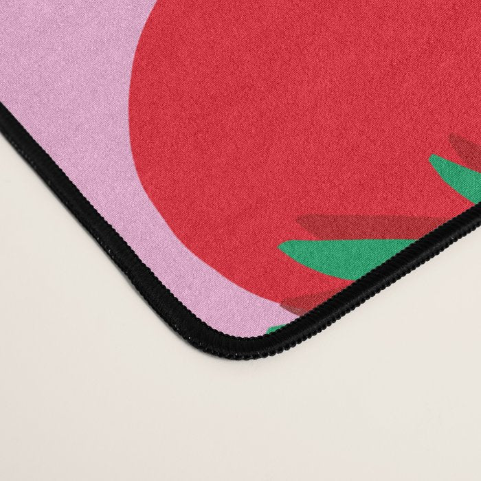 Big Strawberry Fruit with Cut-out Love words Desk Mat Gallery Image 4