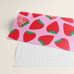 Big Strawberry Fruit with Cut-out Love words Wrapping Paper Gallery Image 2