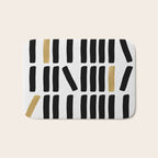 Black and Gold Abstract Bath Mat Gallery Image 1