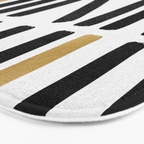 Black and Gold Abstract Bath Mat Gallery Image 3