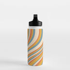 Wavy Stripes XX - Retro Summer Water Bottle Gallery Image 3