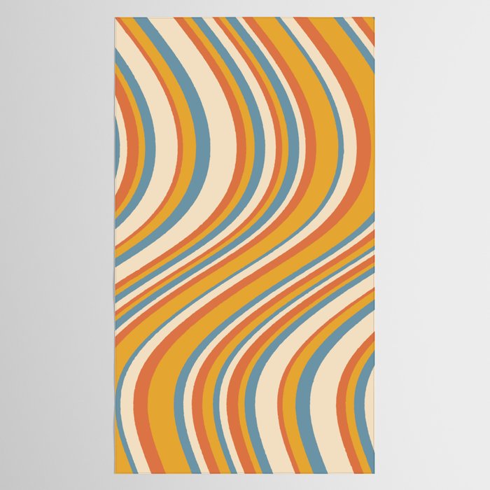 Wavy Stripes XX - Retro Summer Tablecloth Gallery Image 2