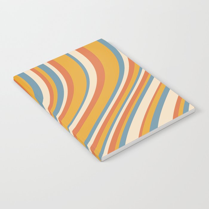 Wavy Stripes XX - Retro Summer Notebook Gallery Image 2