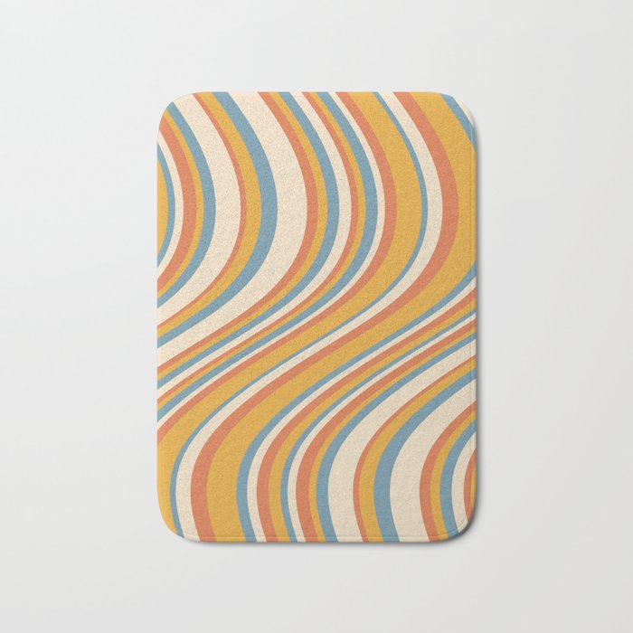 Wavy Stripes XX - Retro Summer Bath Mat Gallery Image 1
