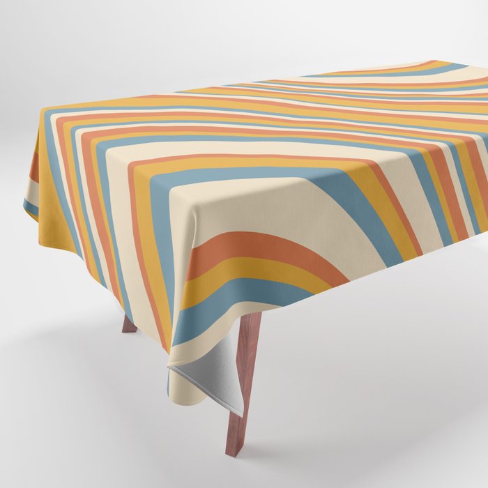 Wavy Stripes XX - Retro Summer Tablecloth Gallery Image 1