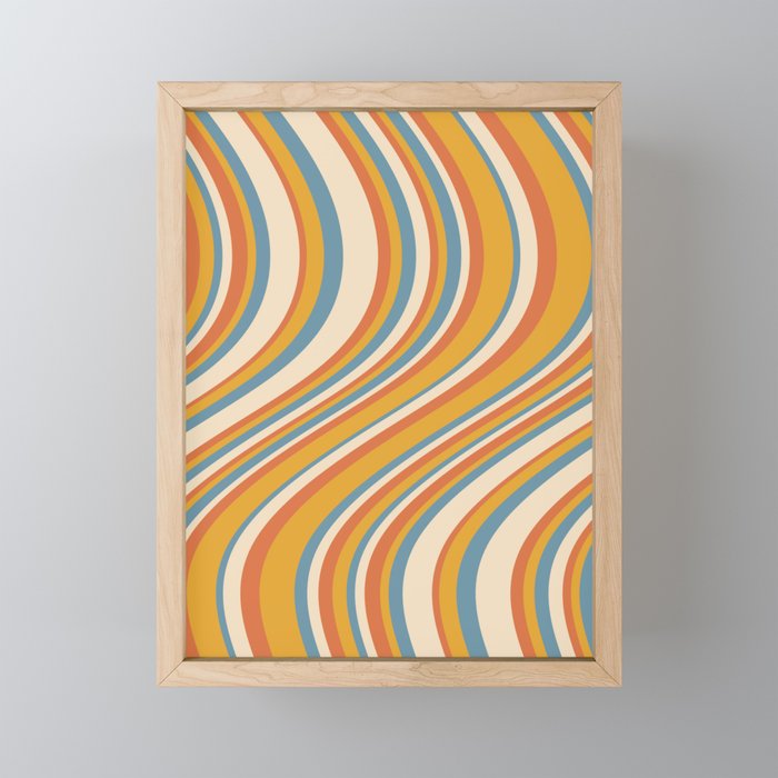 Wavy Stripes XX - Retro Summer Mini Art Print Gallery Image 1