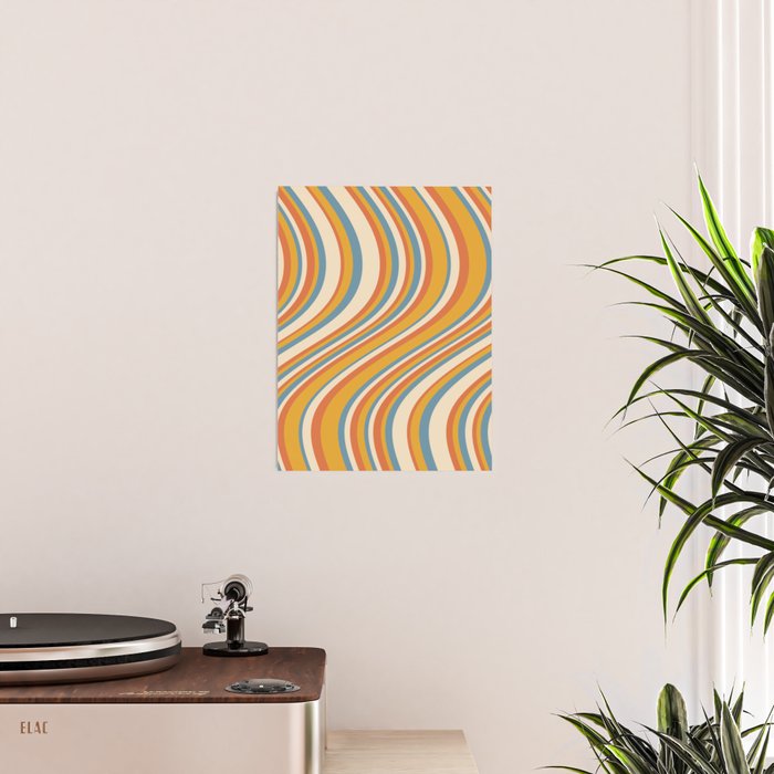 Wavy Stripes XX - Retro Summer Poster Gallery Image 2