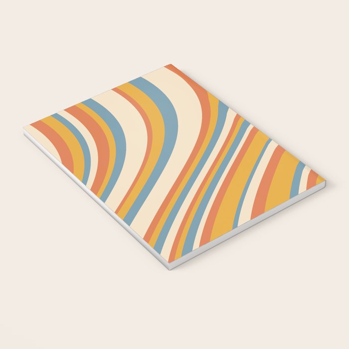 Wavy Stripes XX - Retro Summer Notebook Gallery Image 3