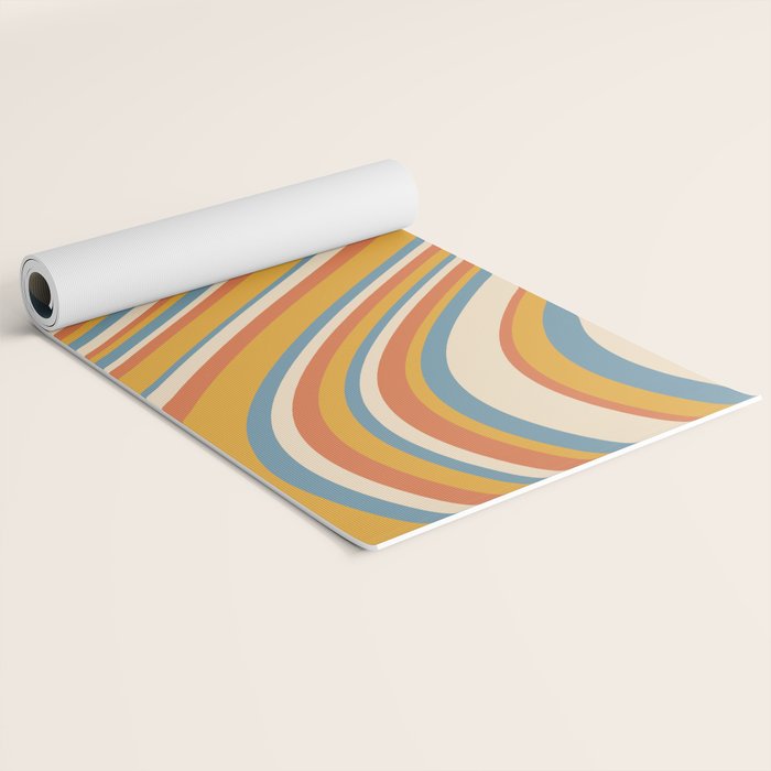 Wavy Stripes XX - Retro Summer Yoga Mat Gallery Image 2
