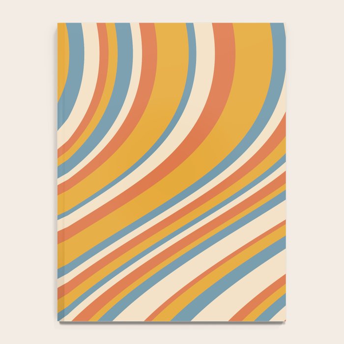 Wavy Stripes XX - Retro Summer Notebook Gallery Image 4