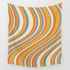 Wavy Stripes XX - Retro Summer Wall Tapestry Gallery Image 4