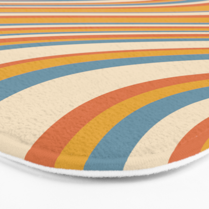 Wavy Stripes XX - Retro Summer Bath Mat Gallery Image 3