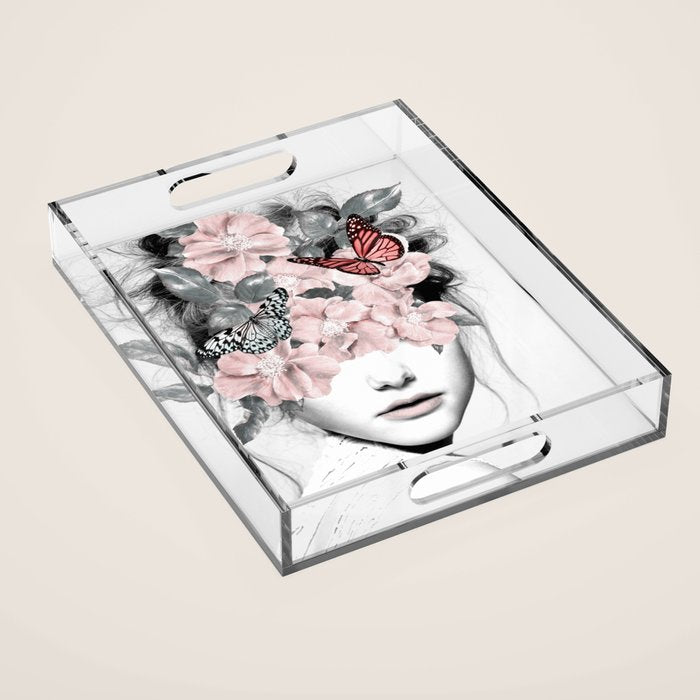 WOMAN WITH FLOWERS 10 Acrylic Tray Gallery Image 1